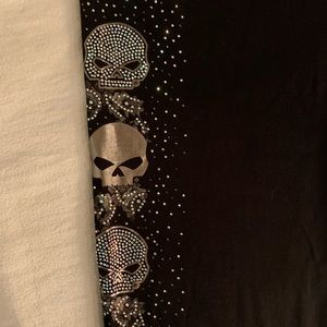 Harley Rhinestone Skull Leggings